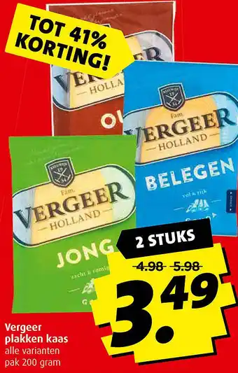 Boni Vergeer plakken kaas aanbieding
