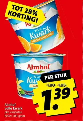 Boni Almhof volle kwark aanbieding