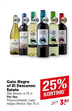 Coop Gato Negro of El Descanso Estate aanbieding