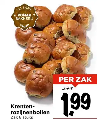 Vomar Voordeelmarkt Krenten rozijnenbollen aanbieding