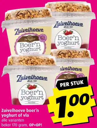 Boni Zuivelhoeve boer'n yoghurt of vla aanbieding