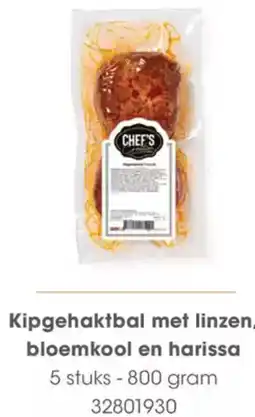 HANOS Kipgehaktbal met linzen, bloemkool en harissa aanbieding