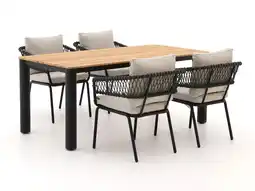 Kees Smit Hartman Winston 180cm dining tuinset 5-delig stapelbaar aanbieding