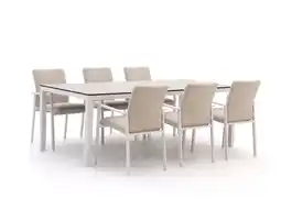 Kees Smit Il Tempo Cetona/La Fonte 220cm dining tuinset 7-delig stapelbaar aanbieding