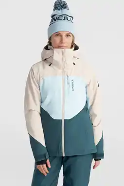 Wehkamp O'Neill ski-jack CARBONITE beige/lichtblauw/petrol aanbieding