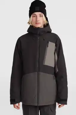 Wehkamp O'Neill ski-jack HAMMER BLOCK zwart/donkergrijs/beige aanbieding