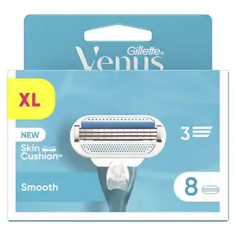 Bol.com Gillette Venus Smooth - Mesjes Met Beschermende Kussentjes - 8 Scheermesjes aanbieding