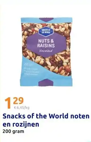 Action Snacks of the World noten en rozijnen aanbieding