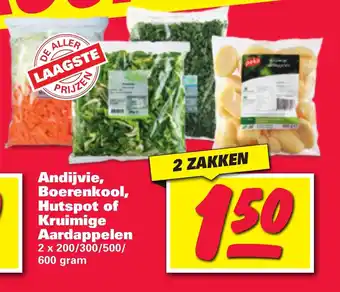 Nettorama Andijvie, Boerenkool, Hutspot of Kruimige Aardappelen 2 Zakken aanbieding