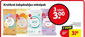 Kruidvat Kruidvat babydoekjes enkelpak aanbieding