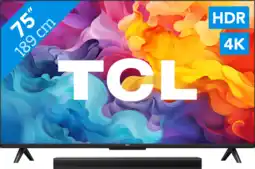 Coolblue TCL 4K LED 75P61B + TCL S45H 2.0 aanbieding