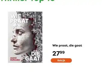 The Read Shop Wie praat, die gaat aanbieding