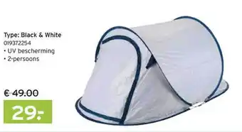 Heuts Pop-up tent black & white aanbieding