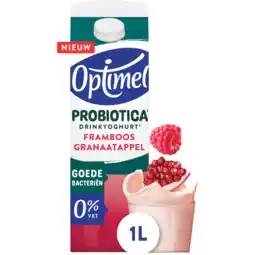 Jumbo Optimel Drinkyoghurt Probiotica Framboos Granaatappel 1l aanbieding