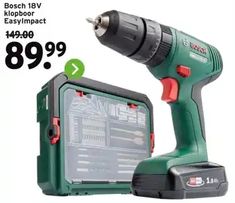 GAMMA Bosch 18V klopboor EasyImpact aanbieding