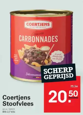 Sligro Coertjens Stoofvlees aanbieding