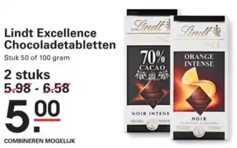 Sligro Lindt Excellence Chocoladetabletten aanbieding