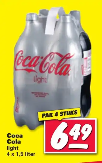 Nettorama Coca Cola Light 4 x 1,5 liter pak 4 stuks aanbieding