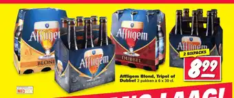 Nettorama Affligem Blond. Tripel of Dubbel 2 pakken a 6 x 30cl 2 sixpacks aanbieding