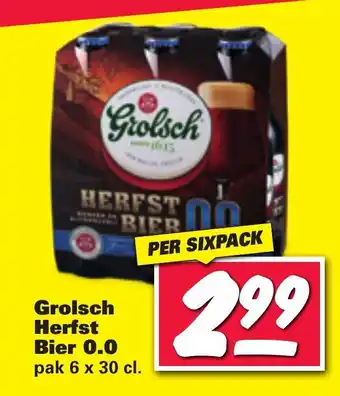 Nettorama Grolsch Herfst Bier 0.0 6 x 30cl per sixpack aanbieding