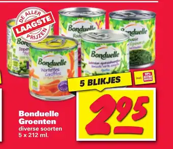 Nettorama Bonduelle Groenten 5 x 212ml 5 blikjes aanbieding