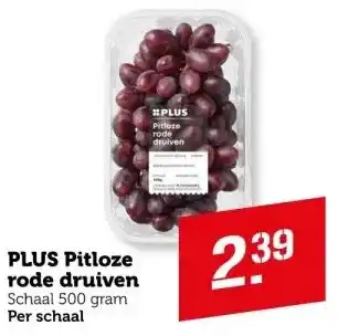 Coop PLUS Pitloze rode druiven aanbieding