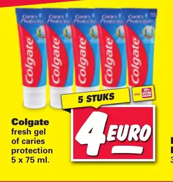 Nettorama Colgate Fresh Gel of Caries Protection 5 x 75ml 5 stuks aanbieding