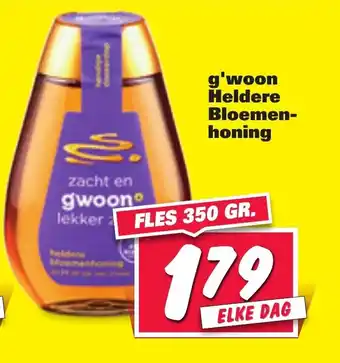 Nettorama G'woon Heldere Bloemenhoning 350gr. aanbieding