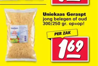 Nettorama Uniekaas Geraspt per zak aanbieding