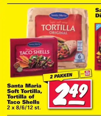 Nettorama Santa Maria Soft Tortilla, Tortilla of Taco Shells 2 pakken aanbieding