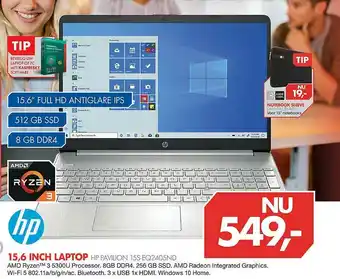 Vobis HP 15,6 Inch Laptop HP Pavilion 15S-EQ2405ND aanbieding