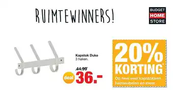 Budget Home Store Kapstok Duke 20% Korting aanbieding