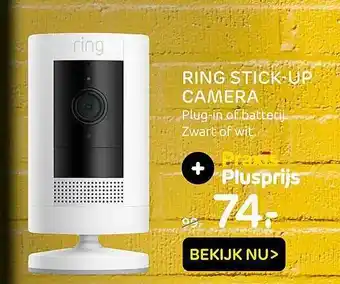 Praxis Ring Stick-Up Camera Plug-In Of Batterij Zwart Of Wit aanbieding