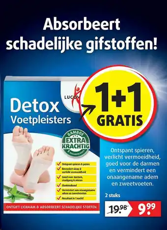 Lucovitaal Lucovitaal Detox Voetpleisters 1+1 Gratis aanbieding