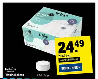 Makro Bolsius Waxinelichten aanbieding