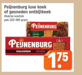 Lekker Makkelijk Peijnenburg Luxe Koek Of Gesneden Ontbijtkoek aanbieding