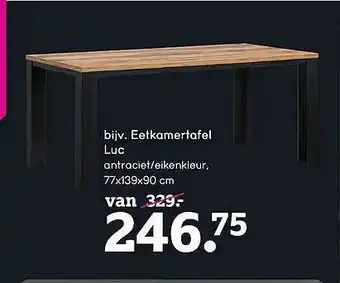 Leen Bakker Eetkamertafel Luc aanbieding