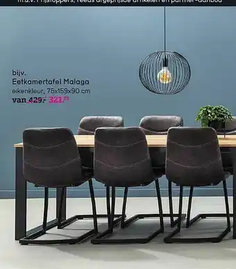 Leen Bakker Eetkamertafel Malaga aanbieding
