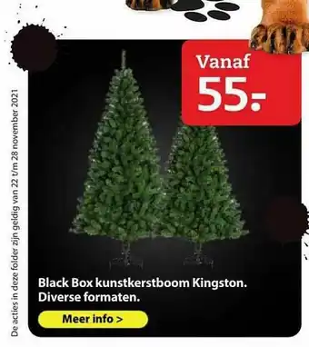 Boerenbond Black Box Kunstkerstboom Kingston aanbieding