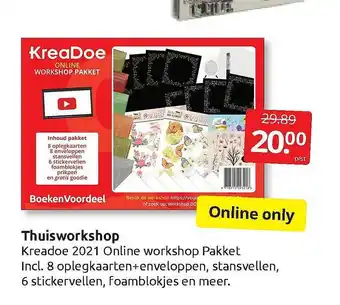 Boekenvoordeel Thuisworkshop aanbieding