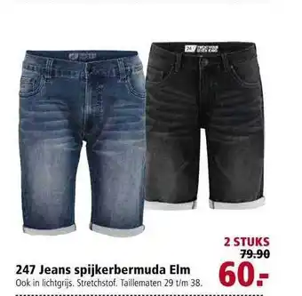 Welkoop 247 jeans spijkerbermuda elm aanbieding