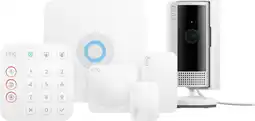 Coolblue Ring Alarmsysteem met 1 magneetcontact en 1 bewegingssensor + Ring Indoor Cam 2nd gen Wit aanbieding