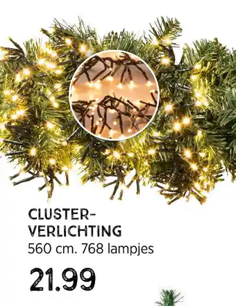 Xenos Clusterverlichting 560 cm 768 lampjes aanbieding