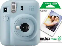 Coolblue Fujifilm Instax Mini 12 Pastel Blue + Fotopapier (20 stuks) aanbieding