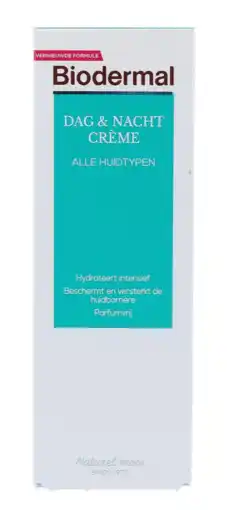 De Online Drogist Biodermal Dag & Nachtcrème Alle Huidtypen Tube aanbieding