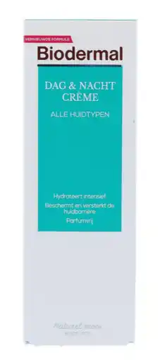 De Online Drogist Biodermal Dag & Nachtcrème Alle Huidtypen Tube aanbieding