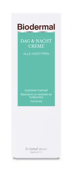 De Online Drogist Biodermal Dag & Nachtcrème Alle Huidtypen Tube aanbieding