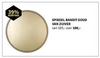 Nijhof Spiegel bandit goud van zuiver aanbieding