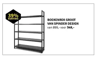 Nijhof Boekenrek groot van spinder design aanbieding