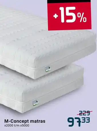 Beddenreus M-Concept matras x2000 t/m x5000 aanbieding